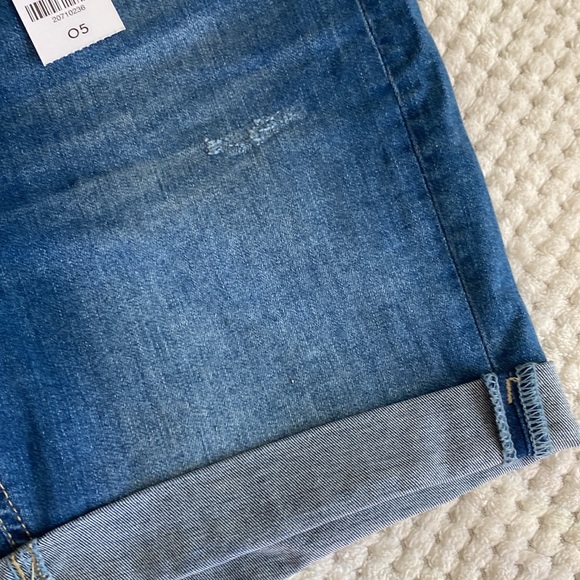 Light Blue High Rise Bermuda Jeans Shorts - Picture 4 of 6